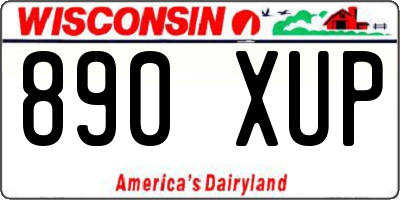 WI license plate 890XUP
