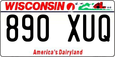 WI license plate 890XUQ