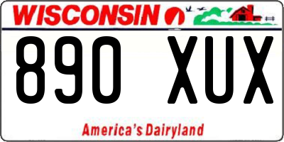 WI license plate 890XUX