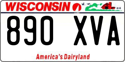 WI license plate 890XVA