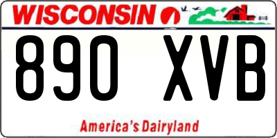 WI license plate 890XVB