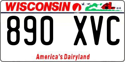 WI license plate 890XVC