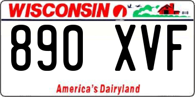 WI license plate 890XVF