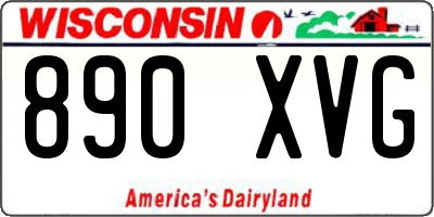 WI license plate 890XVG
