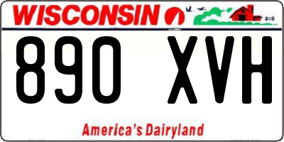 WI license plate 890XVH