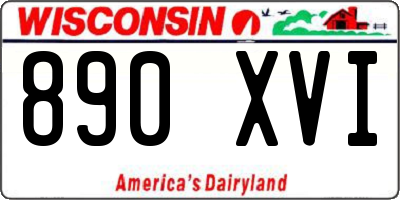 WI license plate 890XVI