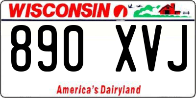 WI license plate 890XVJ