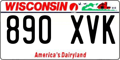 WI license plate 890XVK