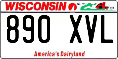 WI license plate 890XVL