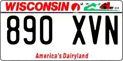 WI license plate 890XVN