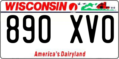 WI license plate 890XVO