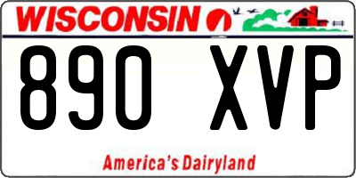 WI license plate 890XVP