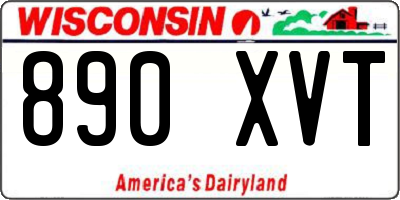 WI license plate 890XVT