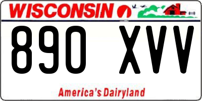 WI license plate 890XVV
