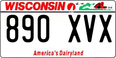 WI license plate 890XVX