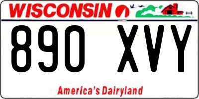 WI license plate 890XVY