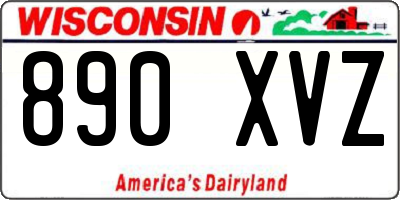WI license plate 890XVZ