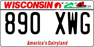 WI license plate 890XWG
