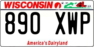 WI license plate 890XWP
