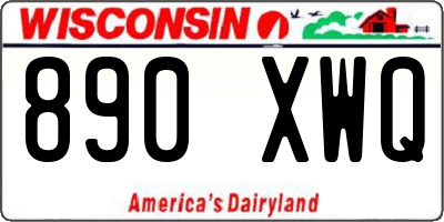WI license plate 890XWQ