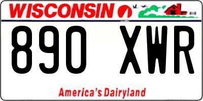 WI license plate 890XWR