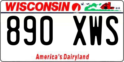 WI license plate 890XWS