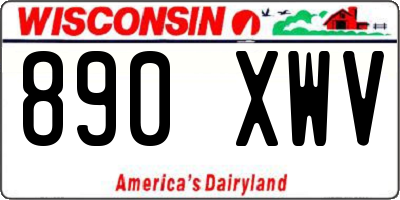 WI license plate 890XWV