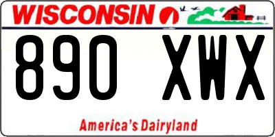 WI license plate 890XWX