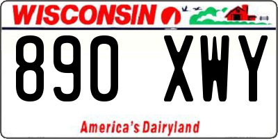 WI license plate 890XWY