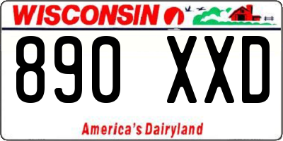 WI license plate 890XXD