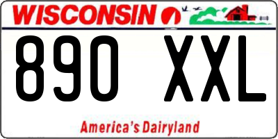 WI license plate 890XXL