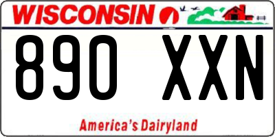 WI license plate 890XXN