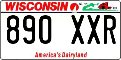 WI license plate 890XXR