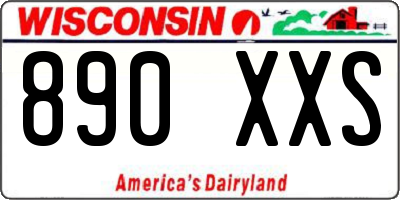 WI license plate 890XXS