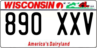 WI license plate 890XXV