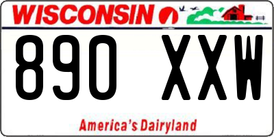 WI license plate 890XXW