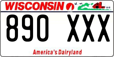 WI license plate 890XXX