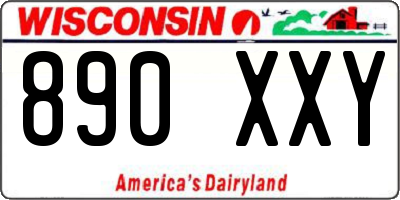 WI license plate 890XXY