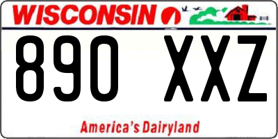 WI license plate 890XXZ