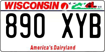 WI license plate 890XYB