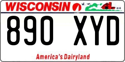 WI license plate 890XYD