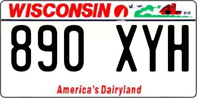 WI license plate 890XYH