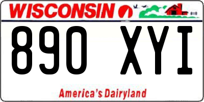 WI license plate 890XYI