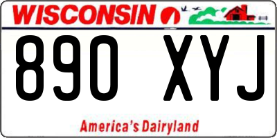WI license plate 890XYJ