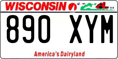 WI license plate 890XYM