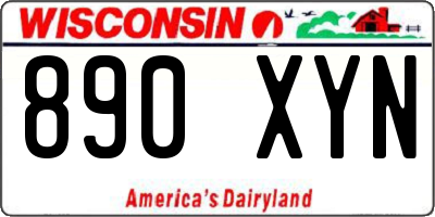 WI license plate 890XYN