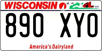 WI license plate 890XYO