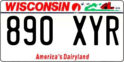 WI license plate 890XYR