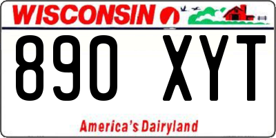 WI license plate 890XYT