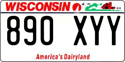 WI license plate 890XYY